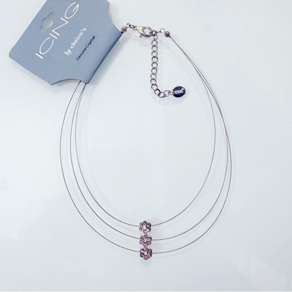 Y2K ICING by Claire’s 3 Strand Wire Choker with Genuine Crystal